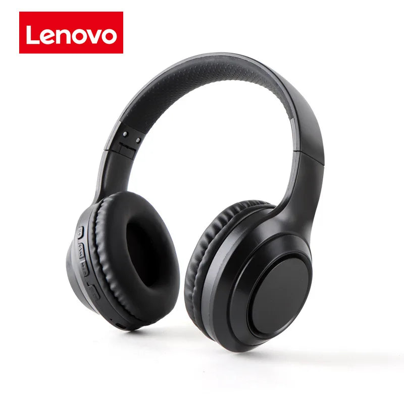 Newest Lenovo Wireless Headphones Bluetooth Earphones Foldable Headset Helmets with Mic Support TF-Card Noise Reduction Earbuds