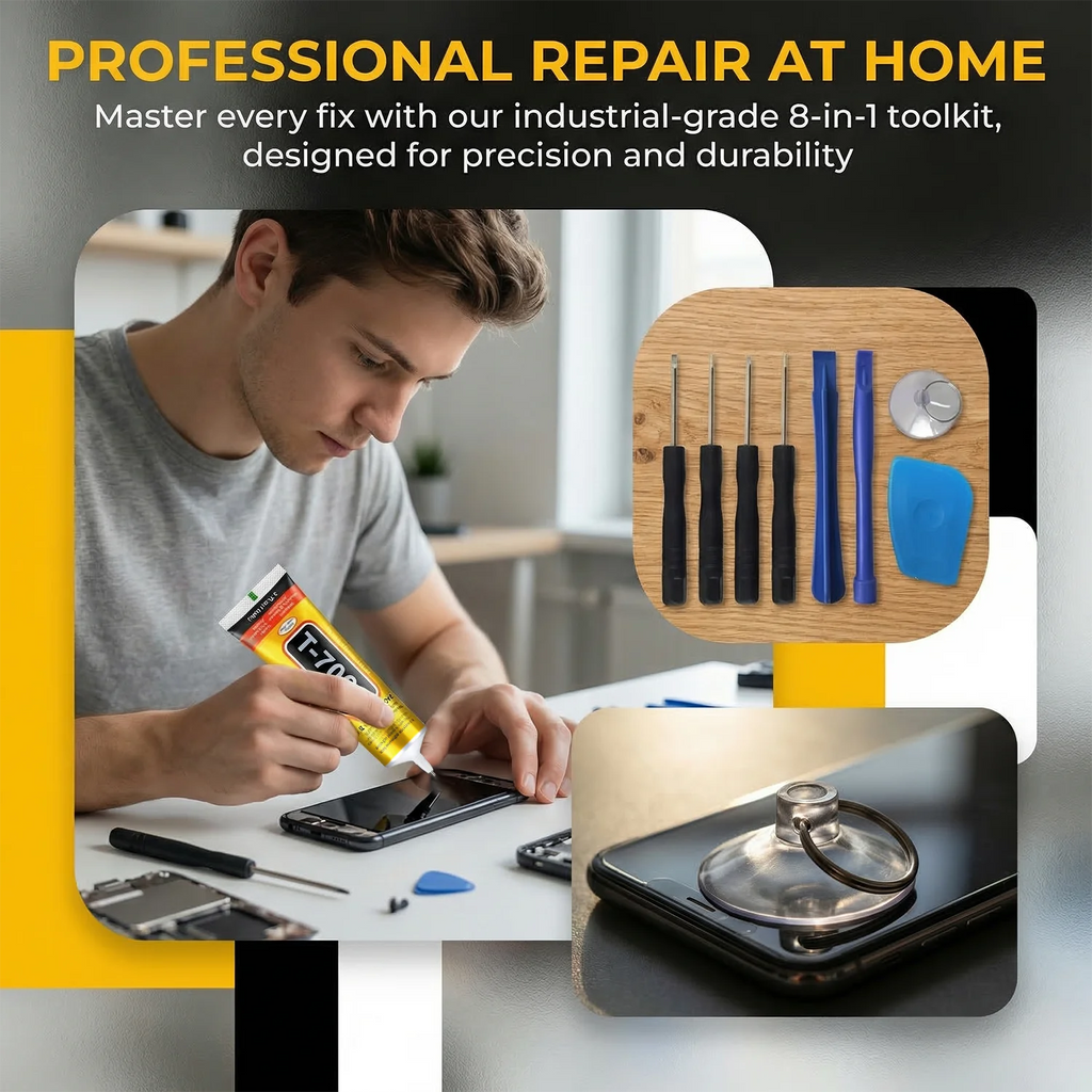T-7000 Black Mobile Phone Screen Universal Repair Tool High-Strength Waterproof Adhesive,B7000 Elastic Glue T-7000 Glue For Tablet Screen Computer Cell Repair Universal Glue 15/50/110ML.