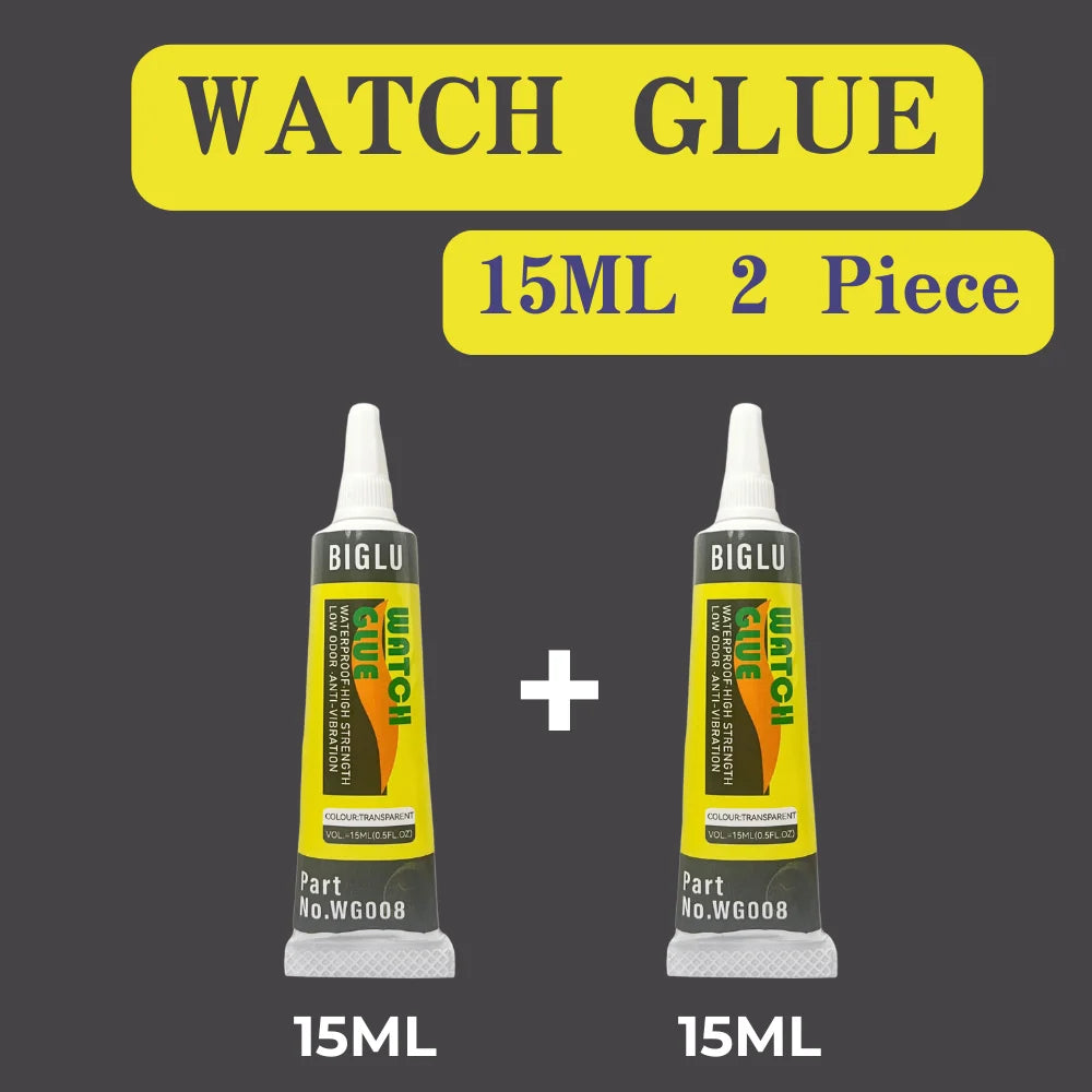 BIGLU Transparent Waterproof Soft Repair Smart Watch Glue Seal Metal Glass Jewelry DIY Cover Frame Adhesive 15ml