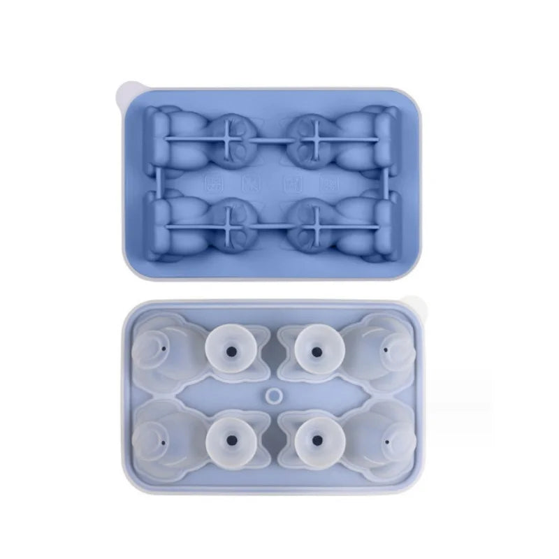 1PC 3D Cat Ice Block Mold Easy to Release Silicone Ice Hockey Device Household Kitchen Ice Making Mold Free of BPA