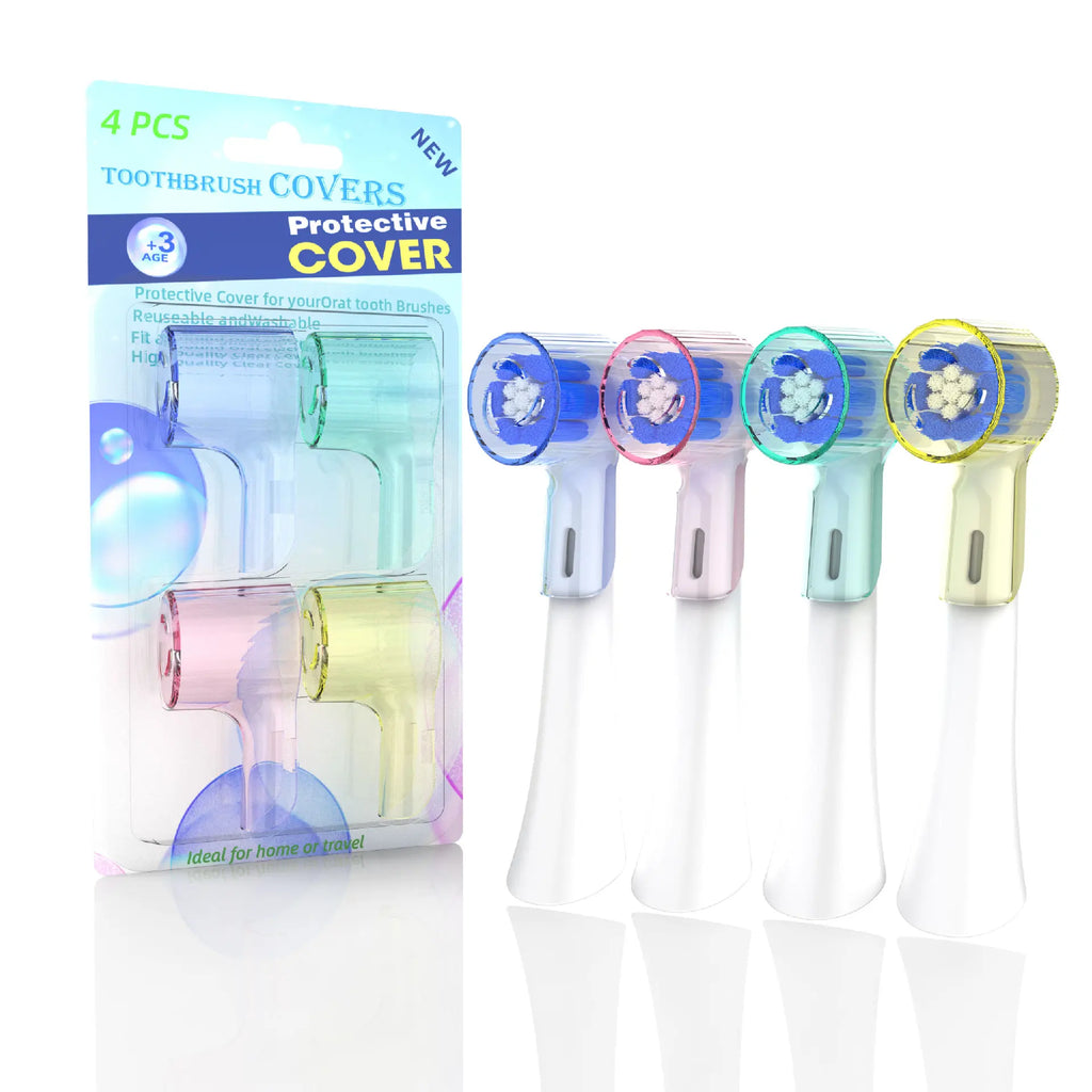 Toothbrush Dustproof Covers Caps Compatible with Braun Oral B Replacement Heads & IO Series Electric Toothbrush Head Protector
