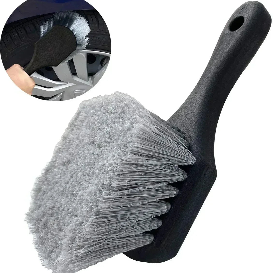 Car Tire Wheel Cleaning Brush Tyre Gap Detailing Clean Brush Tire Rim Wheel Hub Washing Brush Tool Vehicles Cleaning Accessories