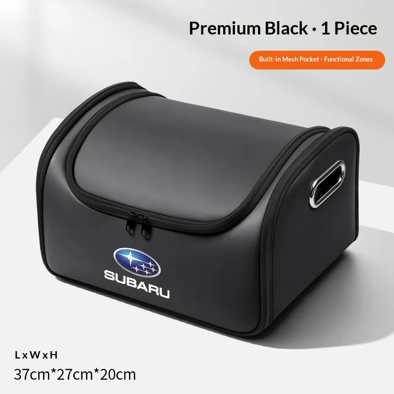 Car Leather Trunk Organizer Box Tailbox Stowing Tidying Storage Bag For Subaru Outback Brz Wrx Xv Ascent Forester Impreza Legacy