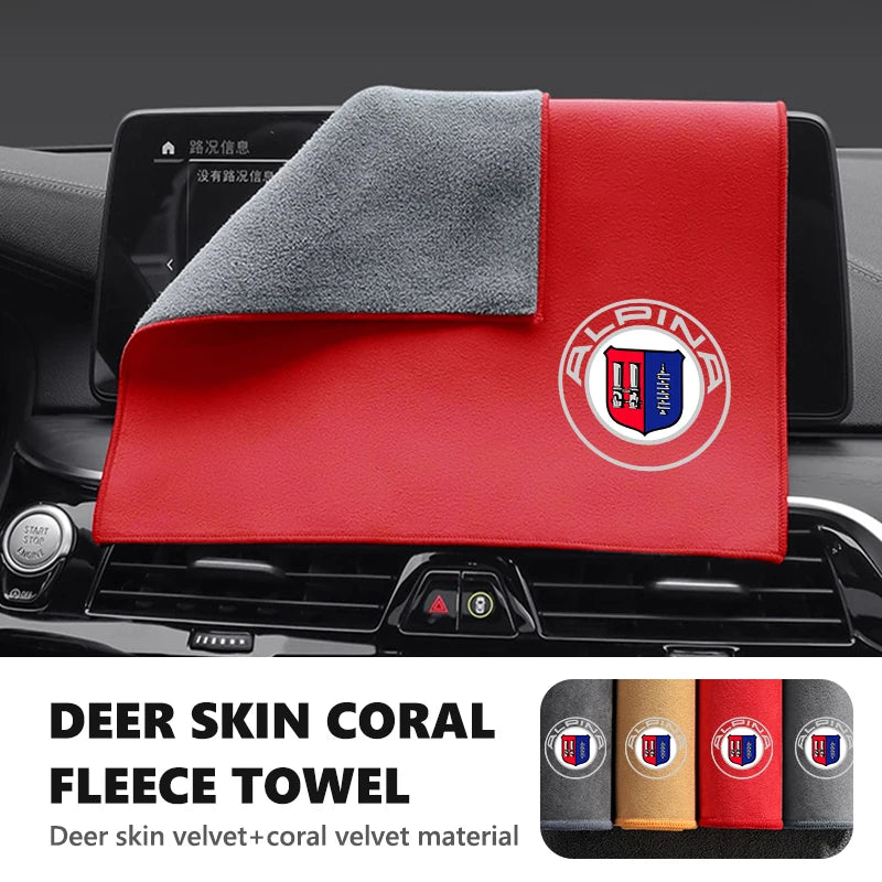 Car Wash Towel Microfiber Cleaning Absorbent Drying Cloth For Alpina D3 D4 D5 B7 B8 B3 B4 B5 XD3 XD4 XB7 B12 BMW F16 E30 E34 E36