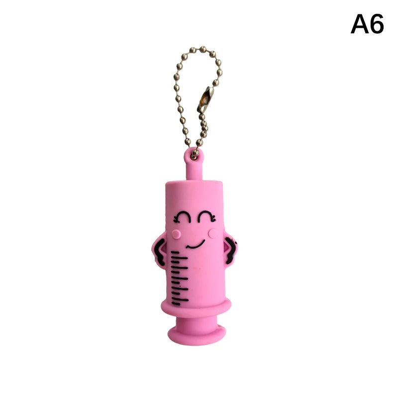 Ampoule Bottle Opener Keychain Syringe-Shaped Medication Vial Cutter Nurse Doctor Ampoule Bottle Breaker Aid Nurse Tool