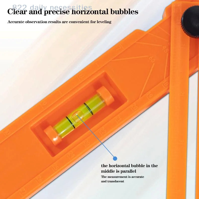 convenientWoodworking Multi-angle Marking Ruler Positioning Scribing Protractor Tools Right Angle Marking Ruler Measuring Tools