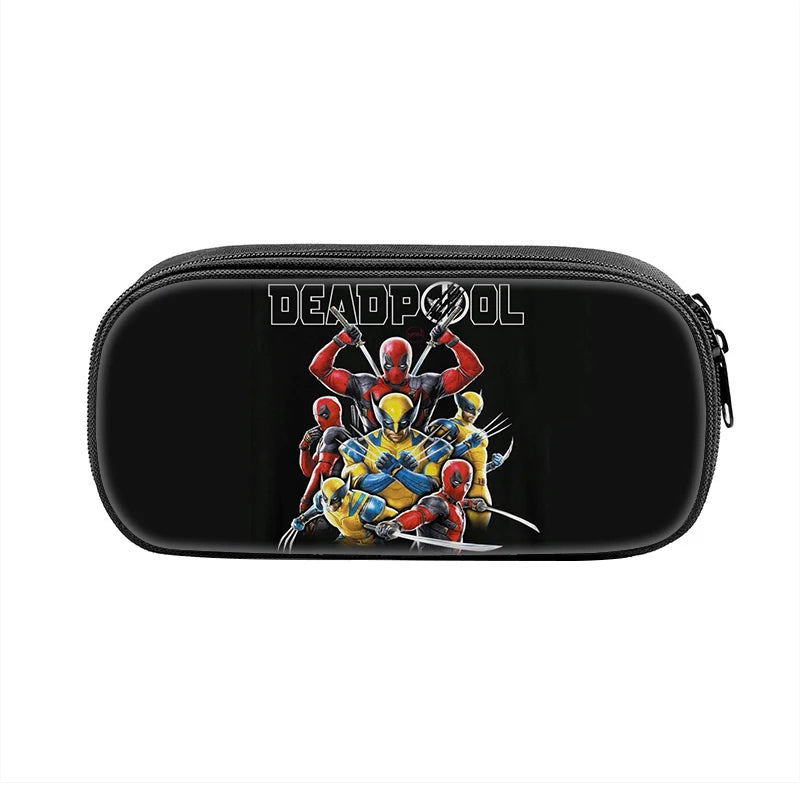Popular Movies Deadpool Pencil Cases Fun Cartoon Anime Pen Box Bag for Student Big Capacity School Supplies Zipper Pencilcases