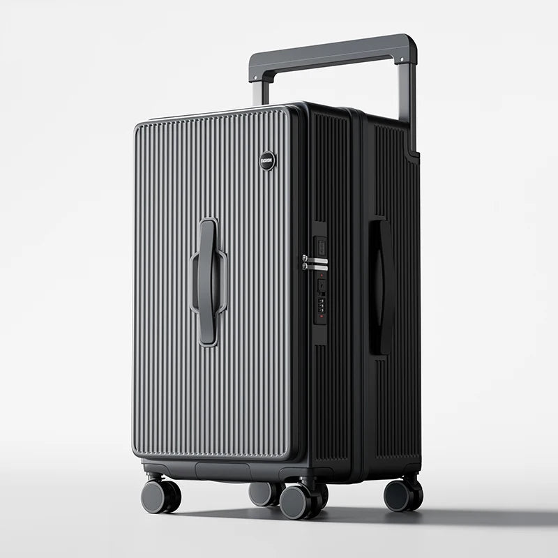 2026 New Luggage Large Capacity 28/32 inch Extra Large Thickened PC 1:9 Side Opening Deep Compartment Wide Handle Suitcase