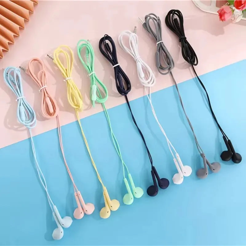 U19 Wired Earbuds 3.5mm Jack Earphones with Mic for iPhone Android Phone Tablet Mini Headphone Sport Headset