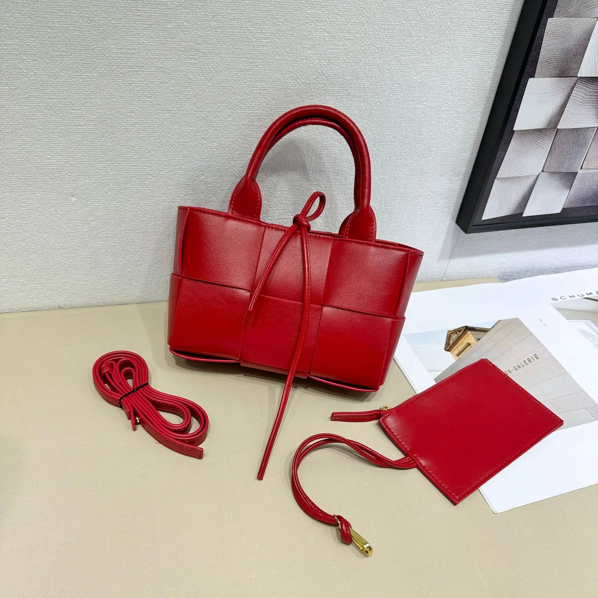 Women Luxury Messenger Purse Shopper Solid Color Commuter Bag Elegant Leather Diaper Bag Large Capacity In Vogue Style