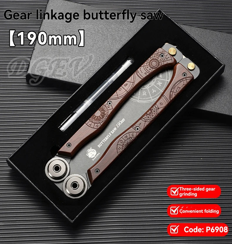 DGEV 1pcs Double-sided Folding Saw Hand-held Logging Saw Outdoor Camping Gardening Woodworking Tool