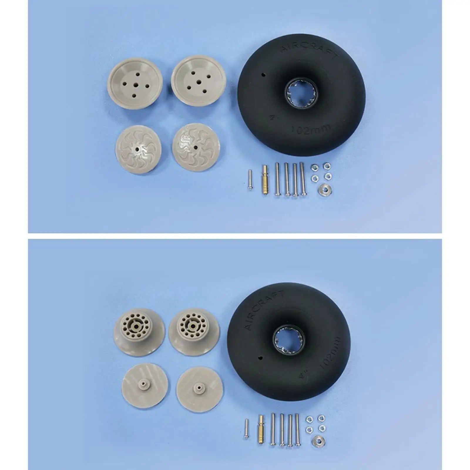 RC Aircraft Accessories Inflatable Rubber Wheel Durable Fixed Wing Tire Easy Installation for Model Airplane Wheel