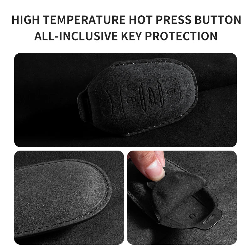 Leather Car Key Case Cover For Peugeot 308 408 508 Citroen C4L C6 C3-XR Picasso DS3 DS4 DS5 Shell Keychain For Peugeot