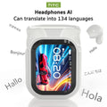 HTC NE20 Original Wireless Bluetooth Earphone In Ear AI Translate Earbud LED  Touchscreen HIFI Sound Noise Reduction Headset