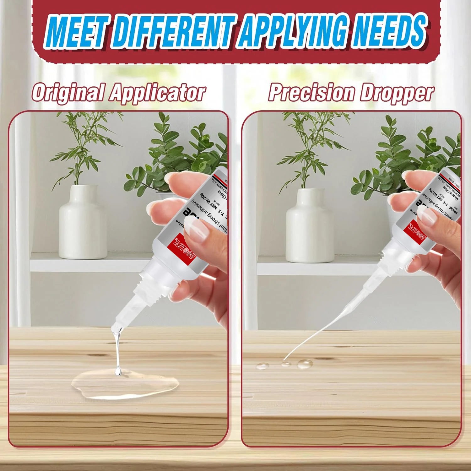 LOOLIFL 502 Super Glue Instant Quick-drying Cyanoacrylate Adhesive Leather Rubber Glass Wood Metal Strong Bond Liquid Glue Tool