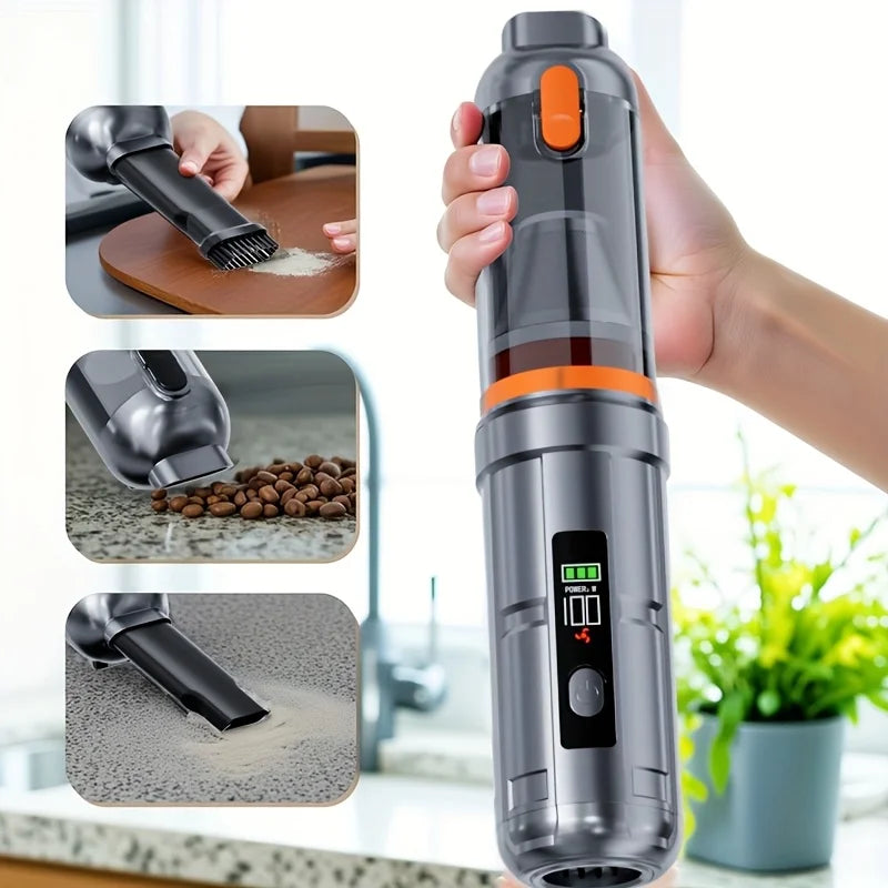 1pc Wireless Cleaning Kit, 16000Pa Brushless Vacuum Washer, Wet Dry Use, Multi-Scene For Car Home, P D&S, Gift For Car Lovers