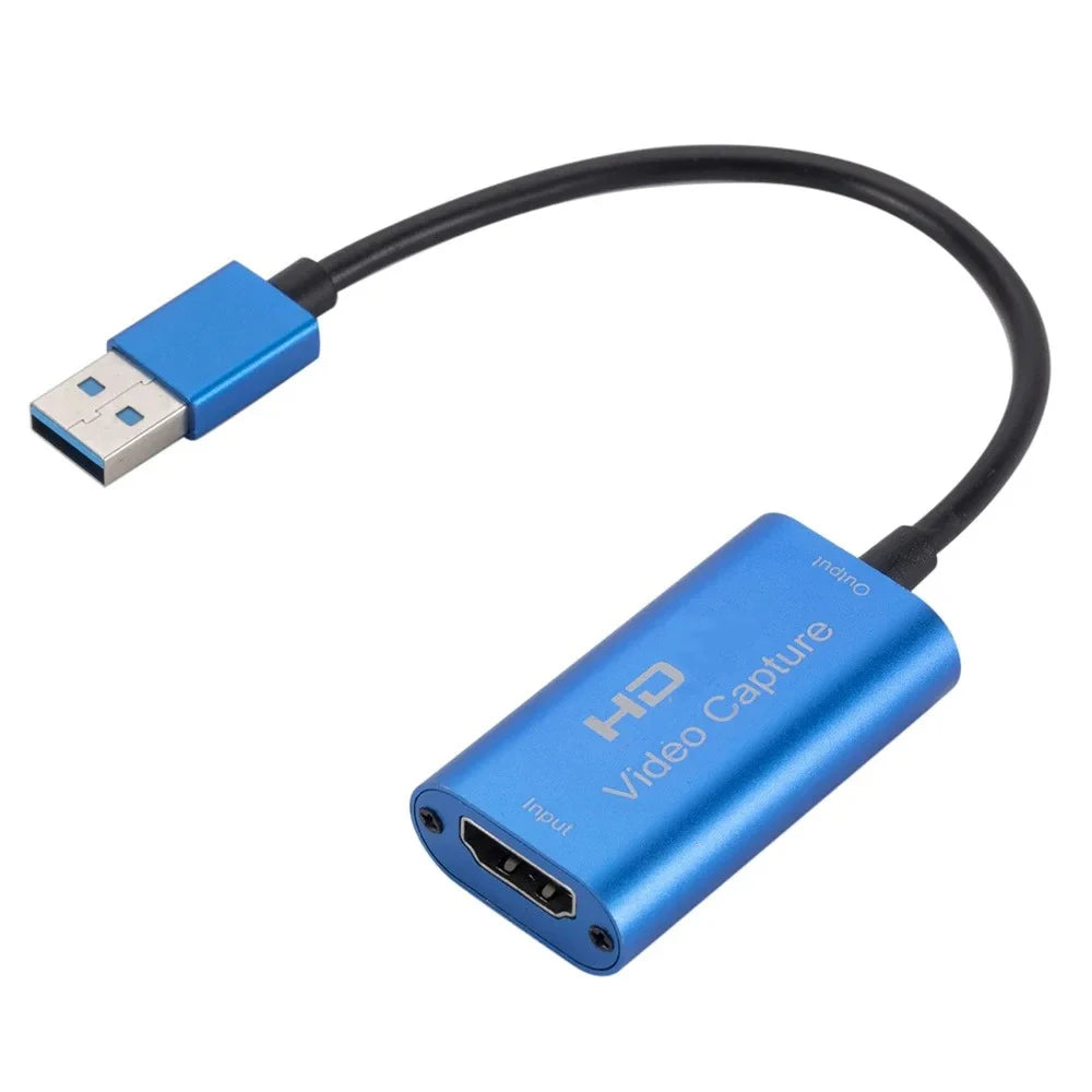 4K HDMI-Compatible Video Capture Card USB 3.0 1080P Game Capture Card Grabber Record Box for Live Streaming for PS4 HD Camera
