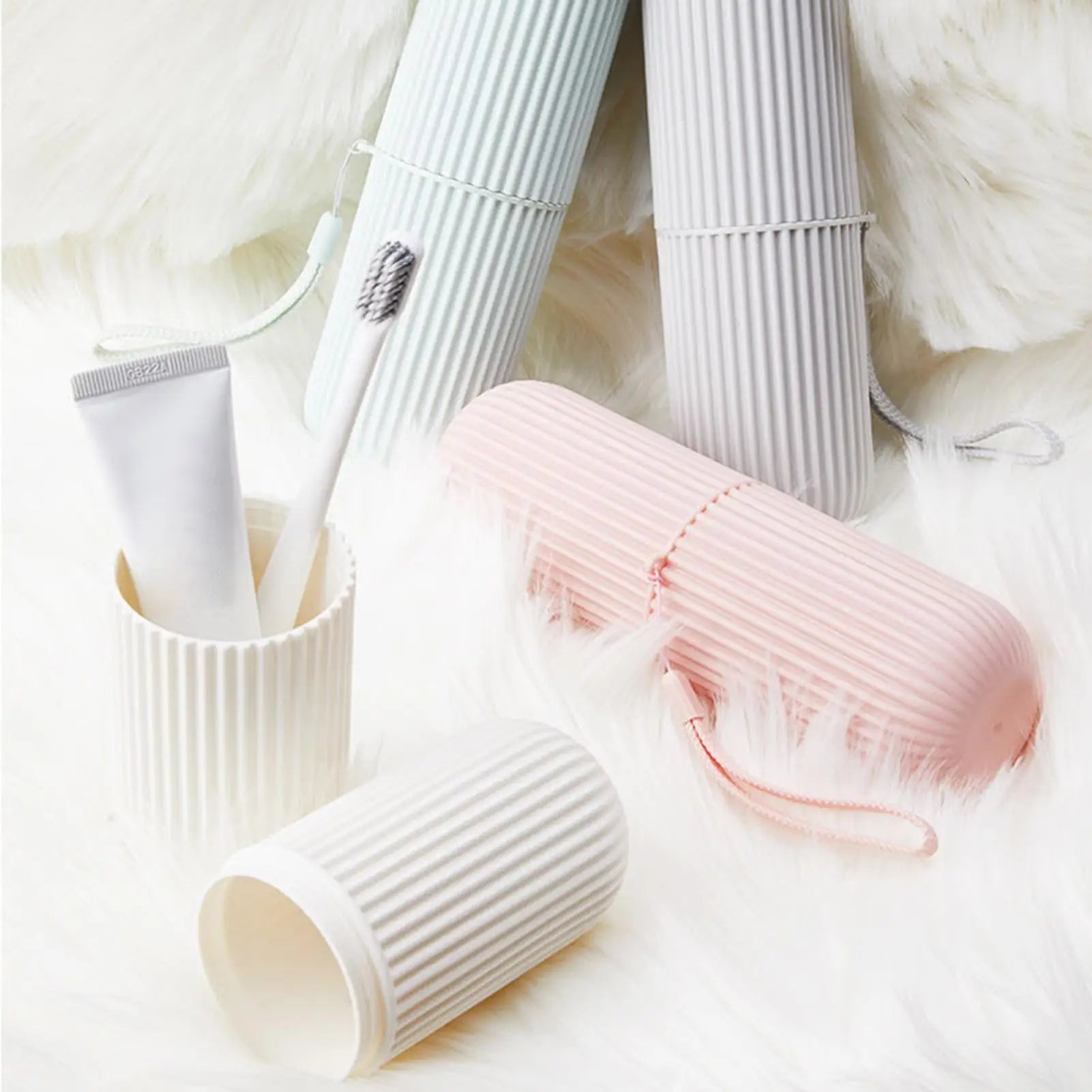 Toothbrush Travel Case Toothbrush Travel Containers Travel Toothbrush Cup Holder For Traveling Bathroom Business Camping School