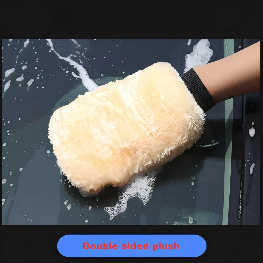 Advanced Car Washing Wool Soft Auto Washing Glove Car Cleaning Glove Motorcycle Washer Care Waxing and Polishing Washer Products