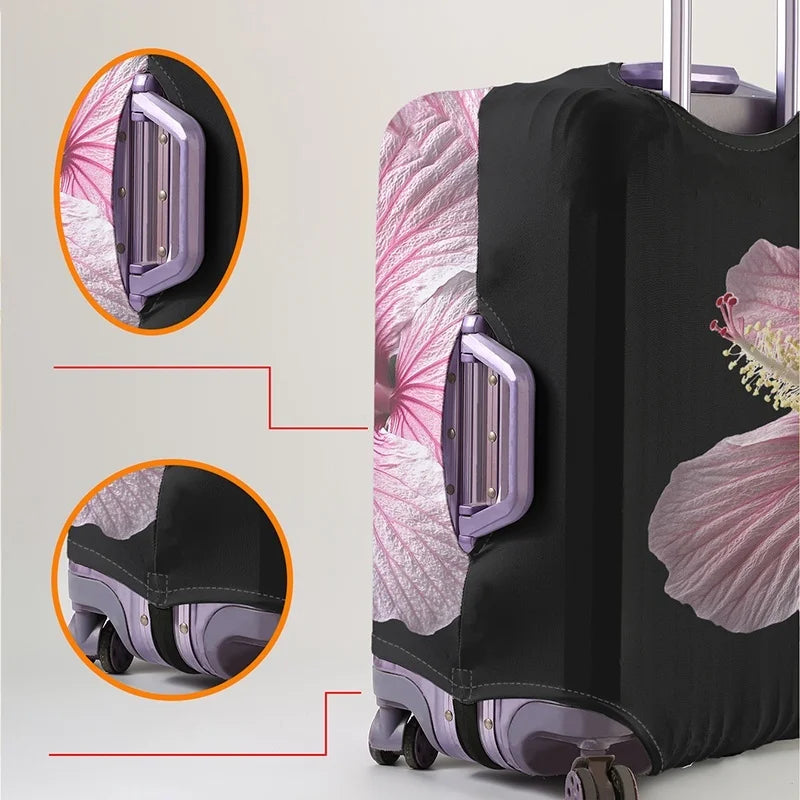 Flower patterned luggage protection cover, suitable for 18-32 inch luggage covers, luggage handle gloves, travel accessories