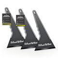 FOSHIO 3 Pack Sharp Triangular Squeegee Tool Plastic Contour Tip Scraper For Auto Car Glass Film Installation Windshield Tinting
