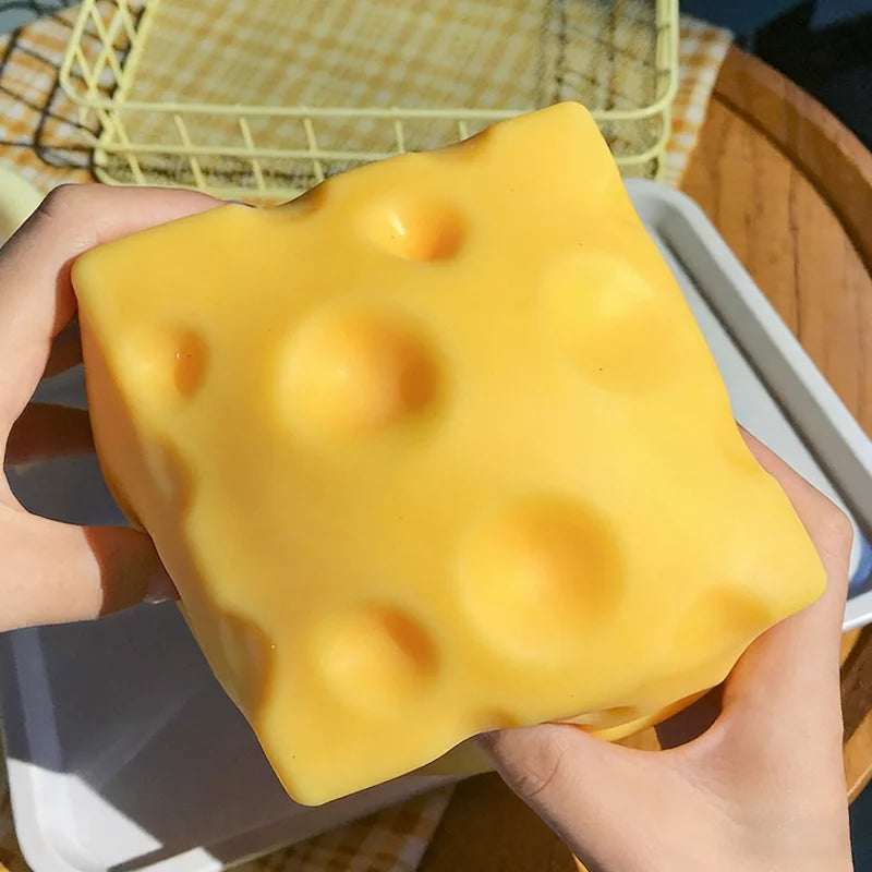 Squishy Square Cheese Squeeze Toys Slow Rebound Push Stress Relief Sensory Toy Soft Butter Cheese Fidget Toy Christmas Present