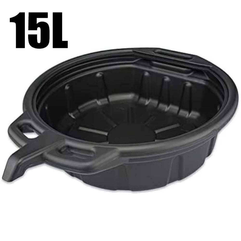 10L 15L Oil Receiving Basin Oil Change Drain Pan Cleaning Oil Drain Container Leakproof for Car Motorcycle Auto Repair Tool