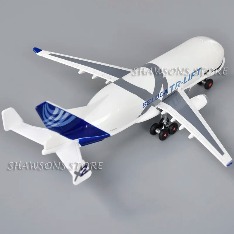 1:260 Diecast Model Plane Toy Airbus A330-700L Super Transporter Beluga XL Miniature Replica With Sound and Light