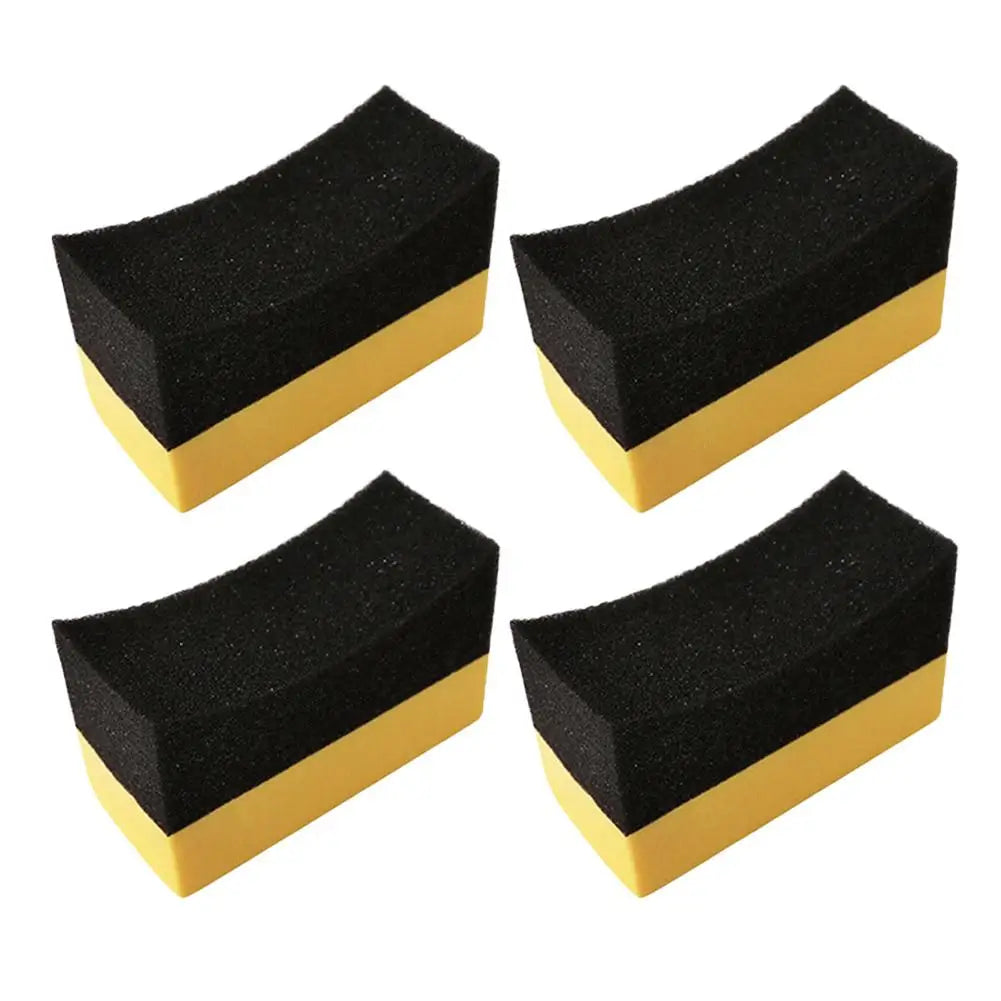 4pcs Auto Cleaning Sponge Brush Set for Car Wheel Tire Wash Wipe Water Suction Sponge Pad Wax Polishing Tyre Brushes Tools