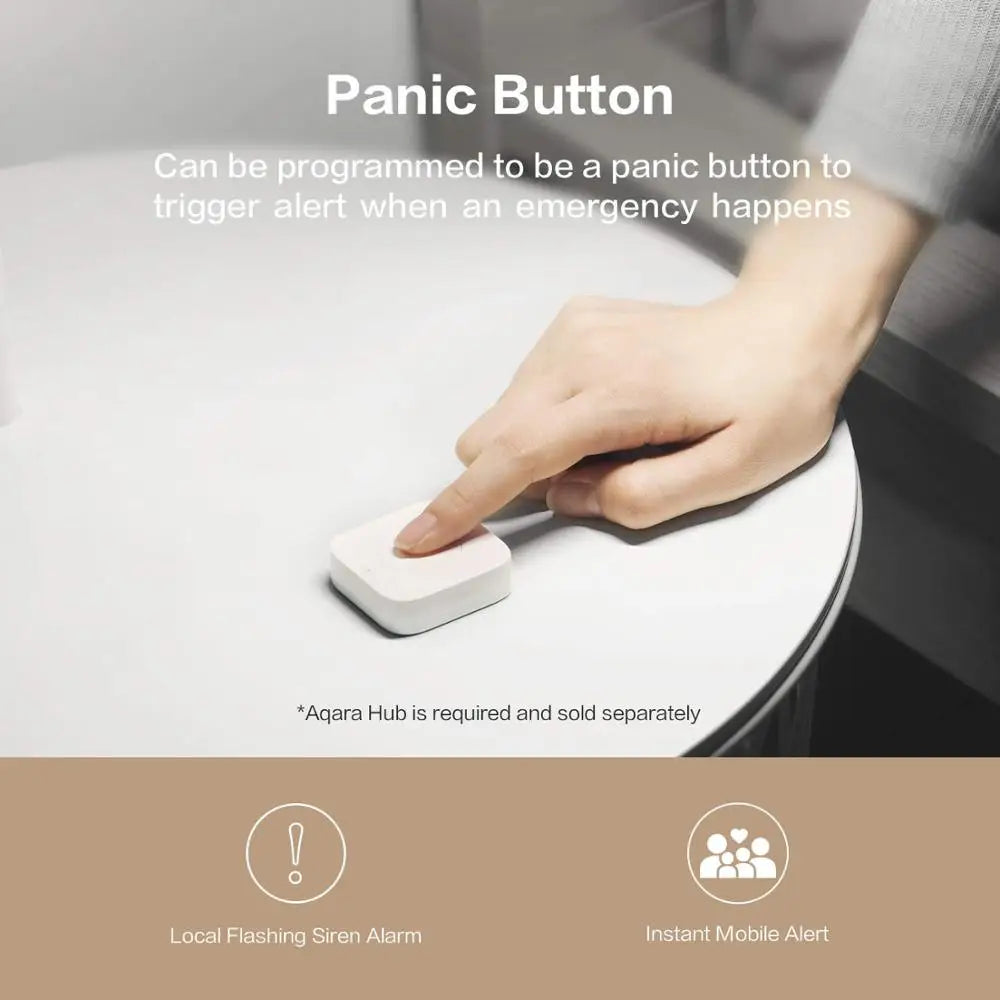 Aqara Wireless Mini Switch Zigbee Connection Versatile 3-way Control Button for Smart Home Devices Compatible For Mi Home APP