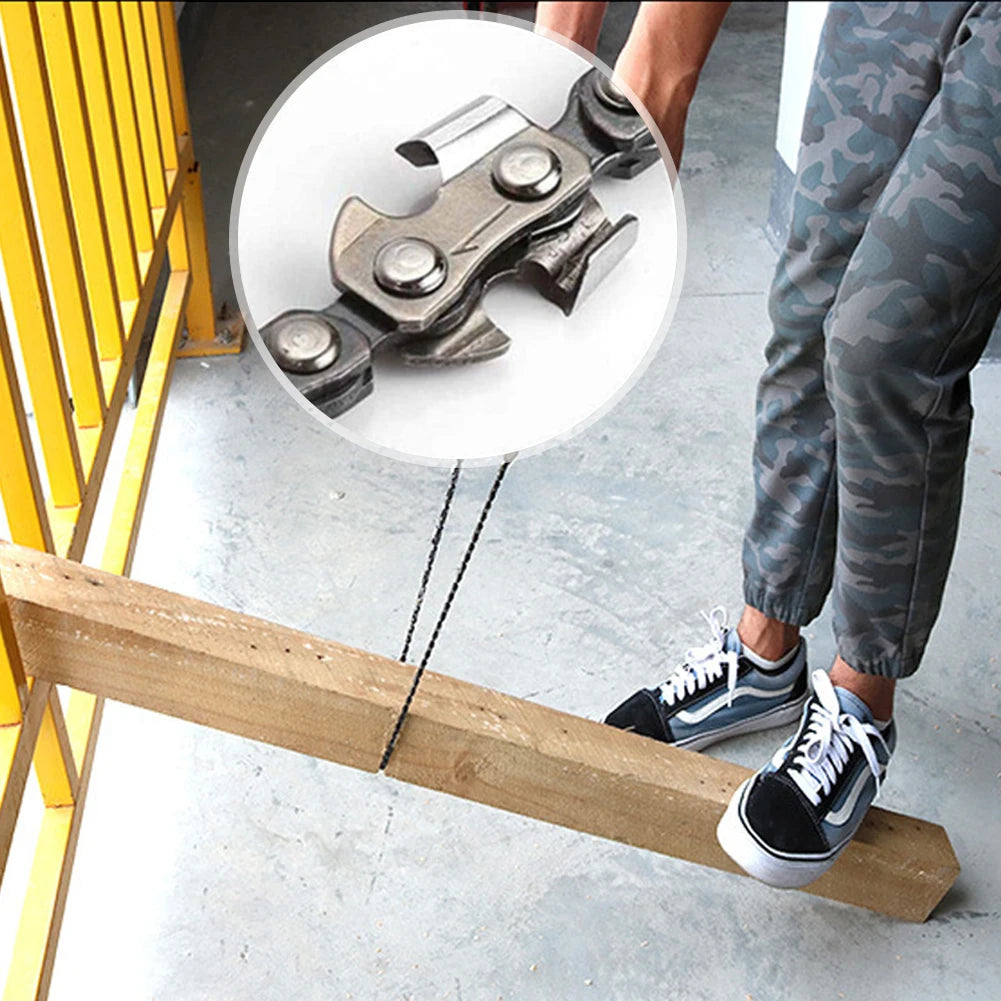 53/24 Inch Hand Rope Chain Saw Sharp Manual Tree Limb Chain Saw with 68/11 Teeth Folding Pocket Rope Chainsaw Tree Cutting Tool