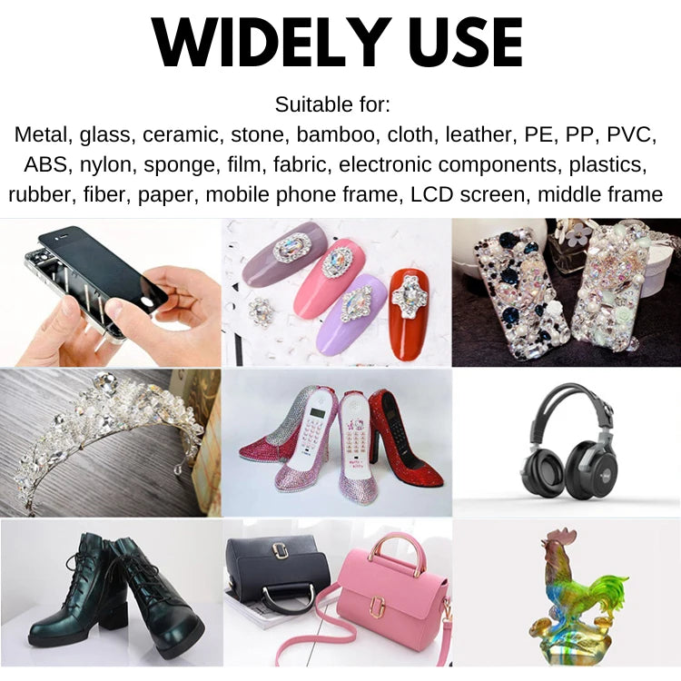 High Strength Fast Drying Universal Super Glue Instant Repair Adhesive, Durable Waterproof Bond Glue for Shoes, Mobile Phones