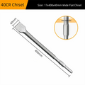 Durable Hexagonal Shank Slotting Flat Chisel Silver Steel Impact Bit High Hardness Wear-resistant Impact Drill Bit Cement