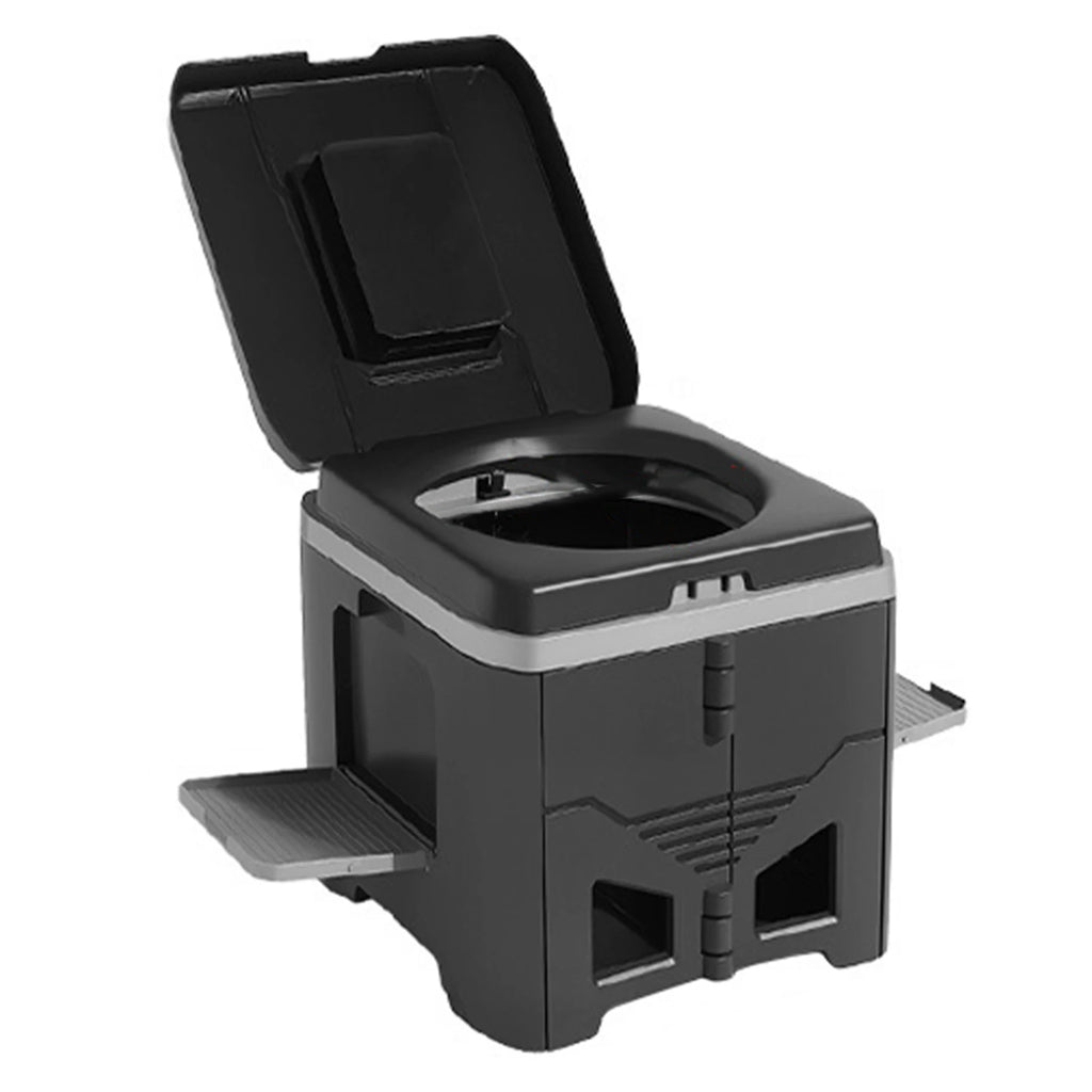 Portable Folding Toilet for Car Camping Foldable Travel Potty with Lid Odor-proof Outdoor Mobile Toilet Emergency Toilet Stool