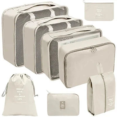8Pcs/Set Travel Organizer Storage Bags Suitcase Packing Cubes Cases Travel accessories Wardrobe Luggage Clothes Shoe Pouch