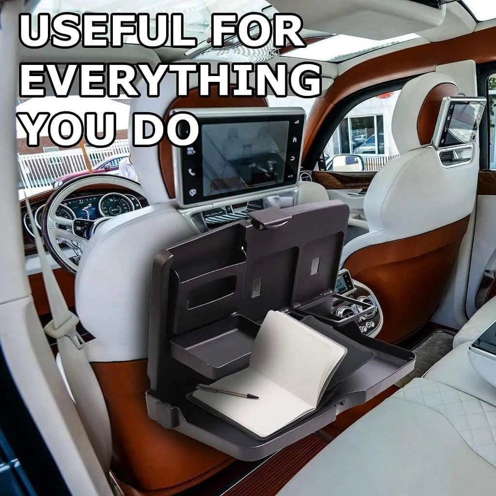Multi-Functional Portable Foldable Car Backseat Tray Desk Car Vehicle Back Seat Tray for Food Water Cup Phone
