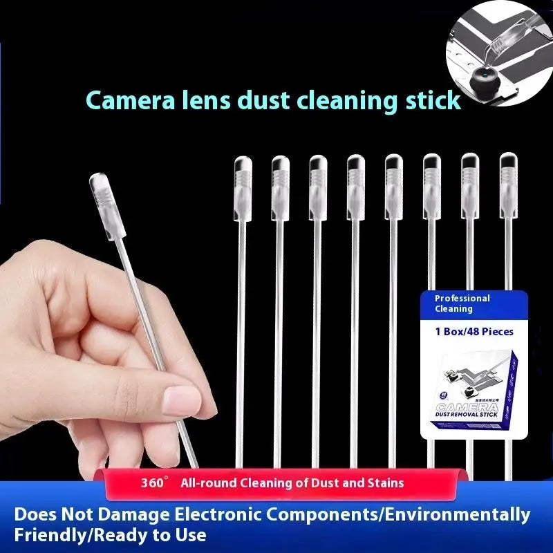 24/48Pcs Camera Portable Lens Cleaner Resin Synthetic Stick Dust Fingerprint Removal For Phone Camera Lens Screen Cleaning Tool