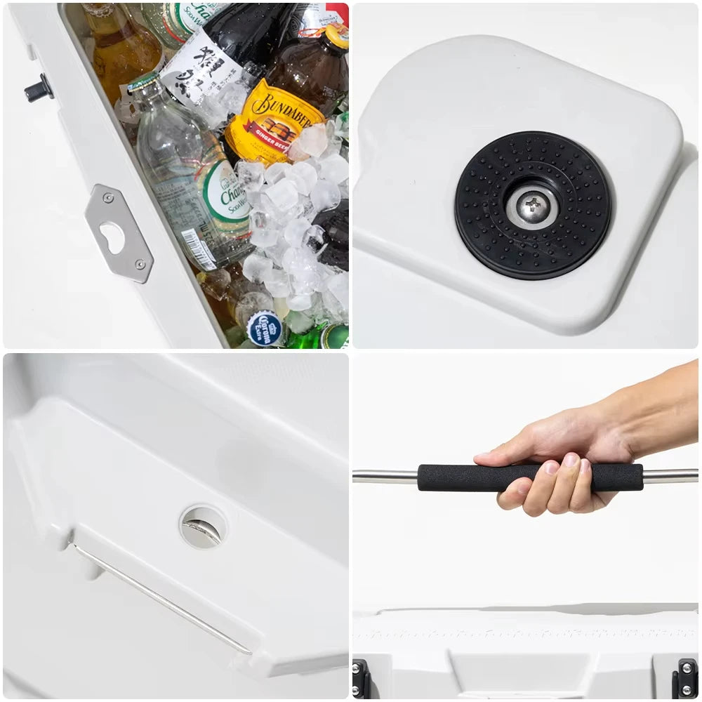 Portable 25L Insulated Cooler Box Camping Refrigerator Large Capacity Car Food Storage Barbecue Ice Chest Outdoor Chiller