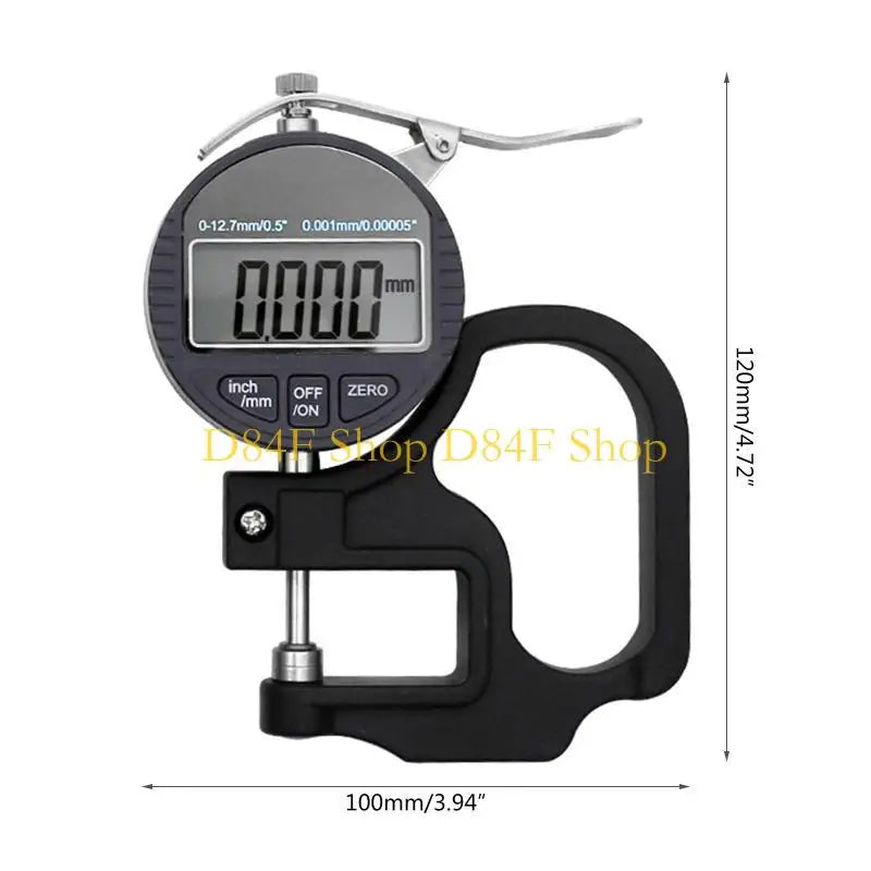 D84F Digital Thickness Gauge 0.001mm/0.00005" 12.7mm/0.5" Electronic Micrometer Thick