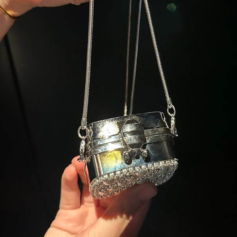 Silver Mini Rhinestone Evening Bag Acrylic Banquet Bag for Women Fashion Evening Party  Clutch Purse Shinny Small Wallet 2026