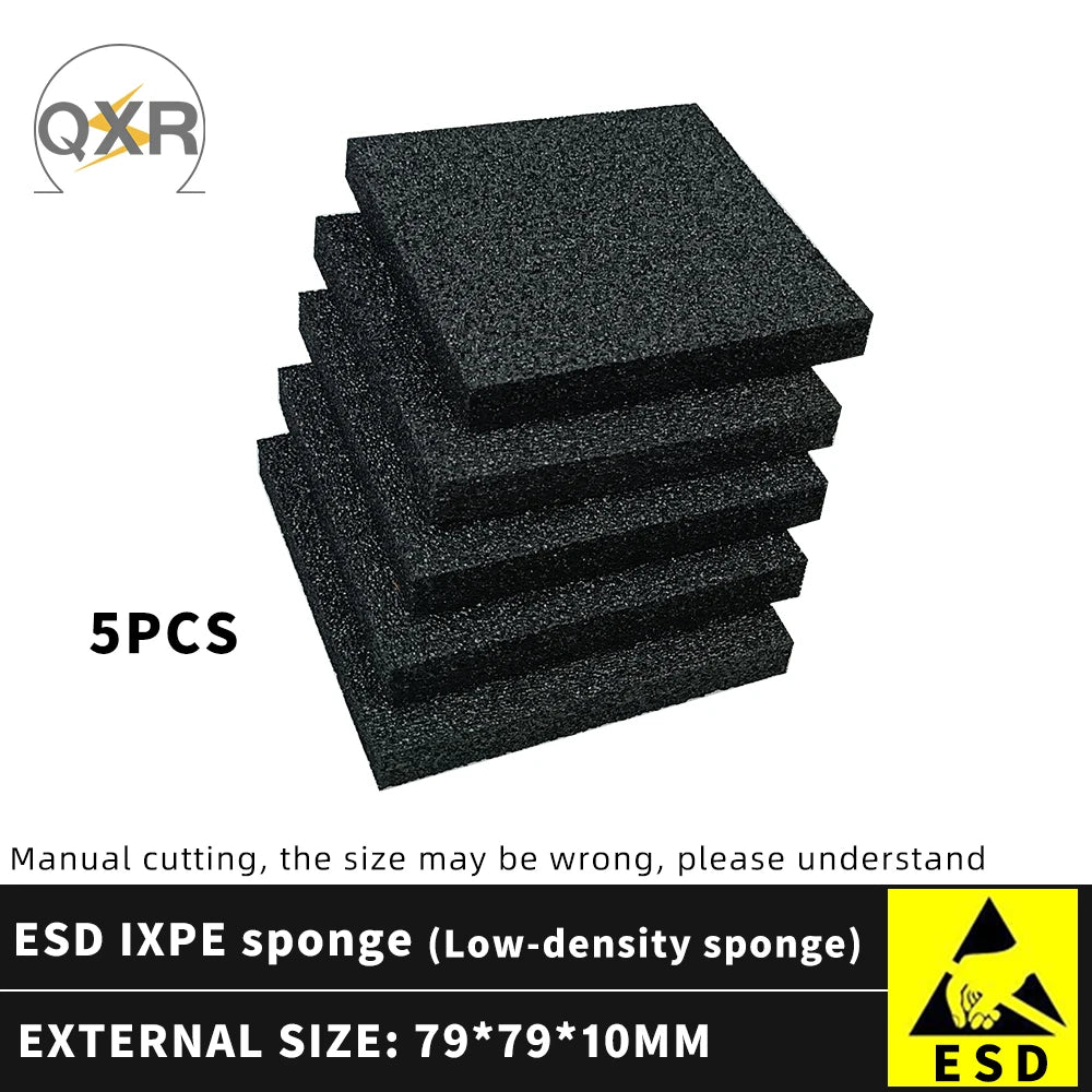 79X79MM black ESD low density IXPE sponge PCB board repair mat Solder stand mat semiconductor IC chip storage board