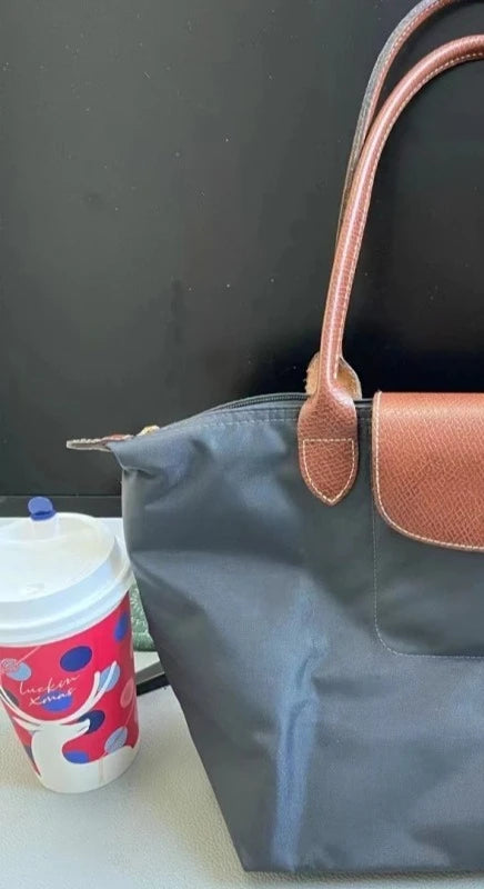 2026 Lightweight Foldable Nylon Shoulder Bag Ladies Water Resistant Shopping Tote Bag Large Handbag for Travel Daily Office