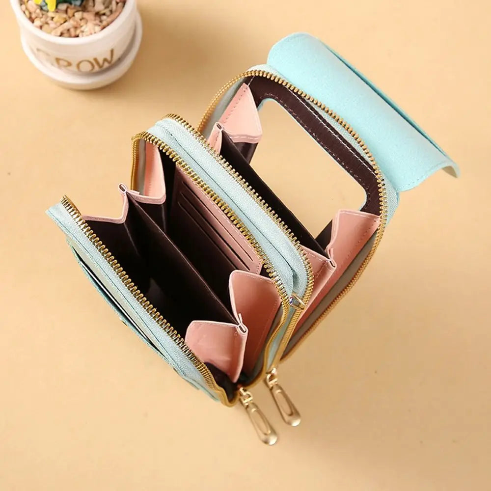 High Quality PU leather Crossbody Bags RFID Anti Theft Purse Bag Touch Screen Phone Bag Women Travel Smartphone Handbag