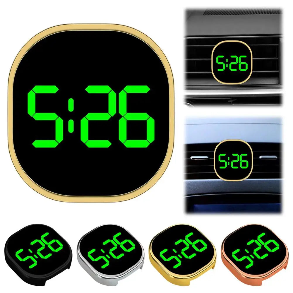 Led Car Clock Luminous Automobiles Internal Stick-on Accessories Mini Car Digital Auto Clocks Ornament P1a0