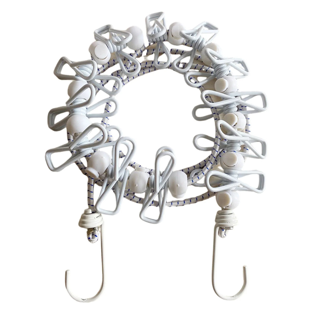 Portable Retractable Non Slip Travel Clothesline With 12 Clips Outdoor Home Travel Clothes Drying Hanging Rope Supplies