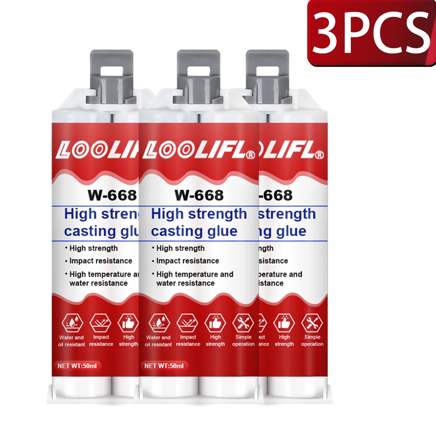 LOOLIFL High Temperature Glue for Metal Welding Strength Repair Resistant Magic AB  Plastic Wood  Adhesive Purpose Bi Component