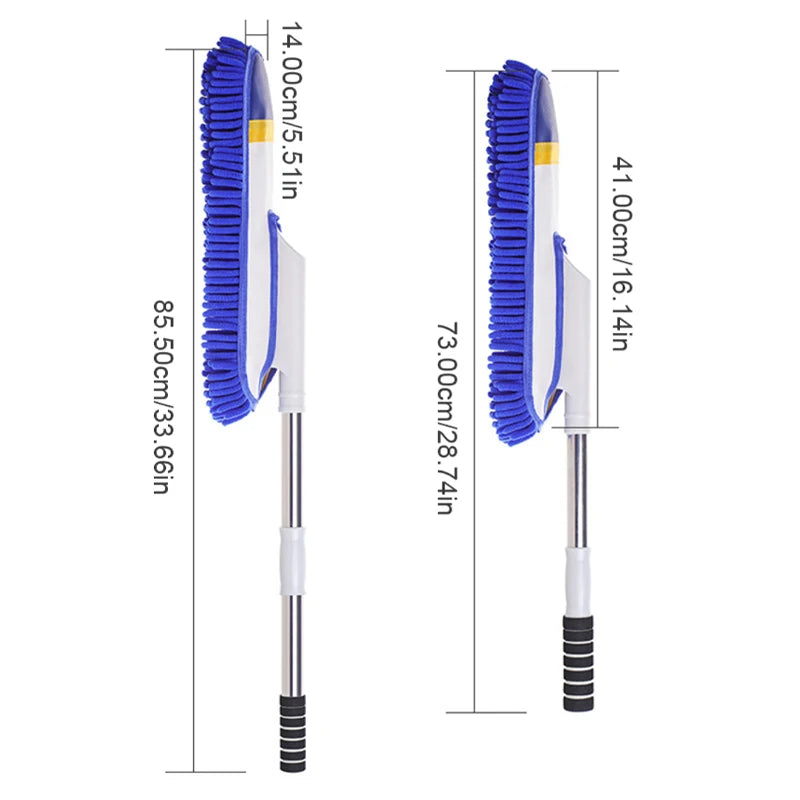 SEAMETAL Scalable Car Washing Mop Long Handle Cleaning Brush Ultra-Soft Chenille Auto Dust Removal for Car Detailing Wash Tool
