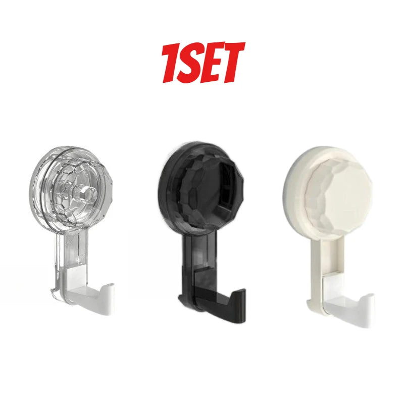 Heavy-duty load-bearing bathroom suction cup hook, no-drill, vacuum, no-trace, adhesive hook for kitchen, door, and wall