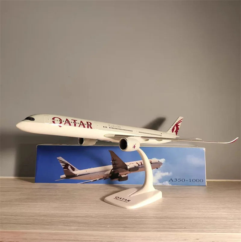 1:200 Scale A350-900 Delta/ETHIOPIAN/QATAR Airline Air With Base Plastic Assembly Aircraft Model Toy Collection Display Gifts