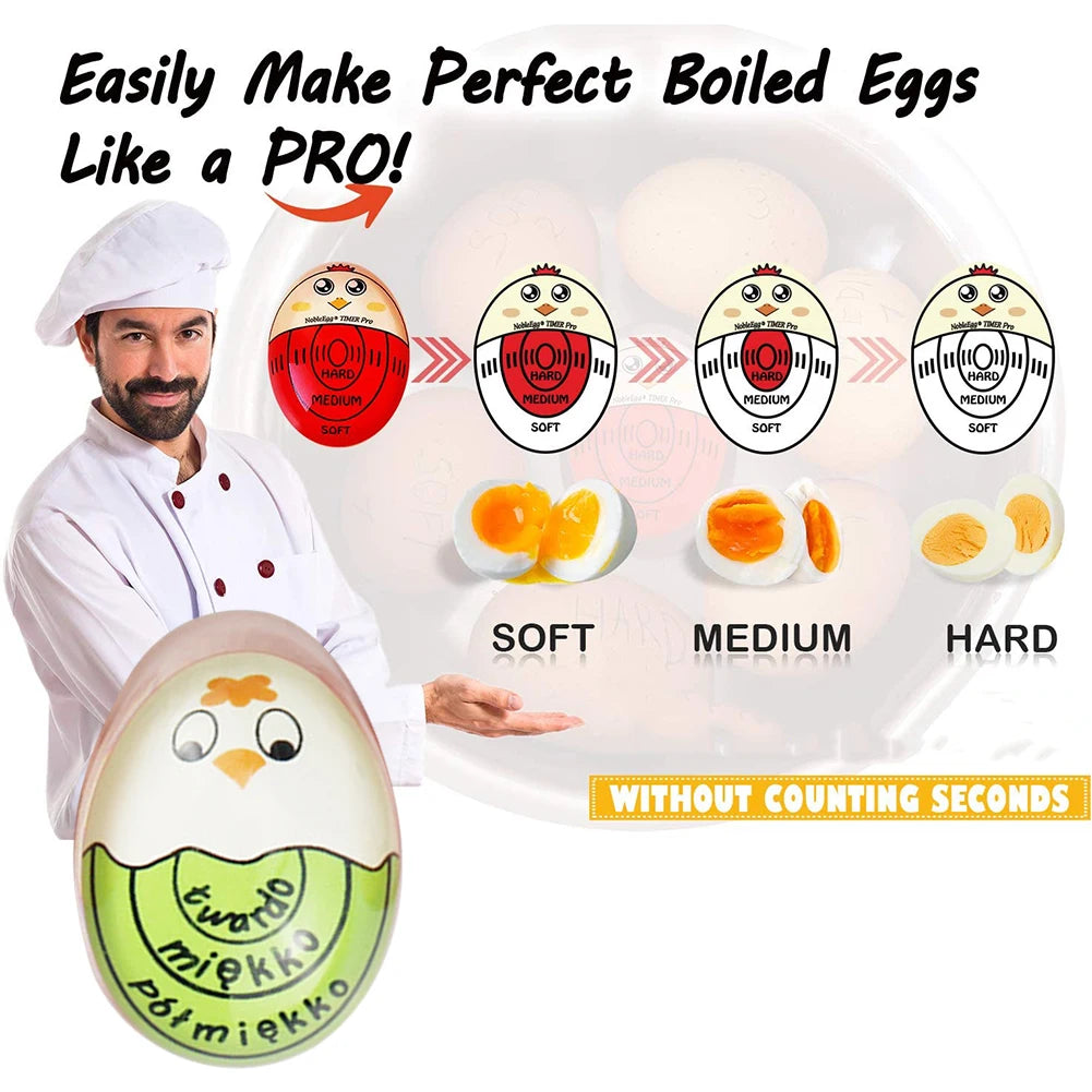 Color Changing Plastic Boiled Egg Alarm Mini Boiled Egg Timer Egg Boiling Timer Boiled Egg Alarm Timer Kitchen Gadgets